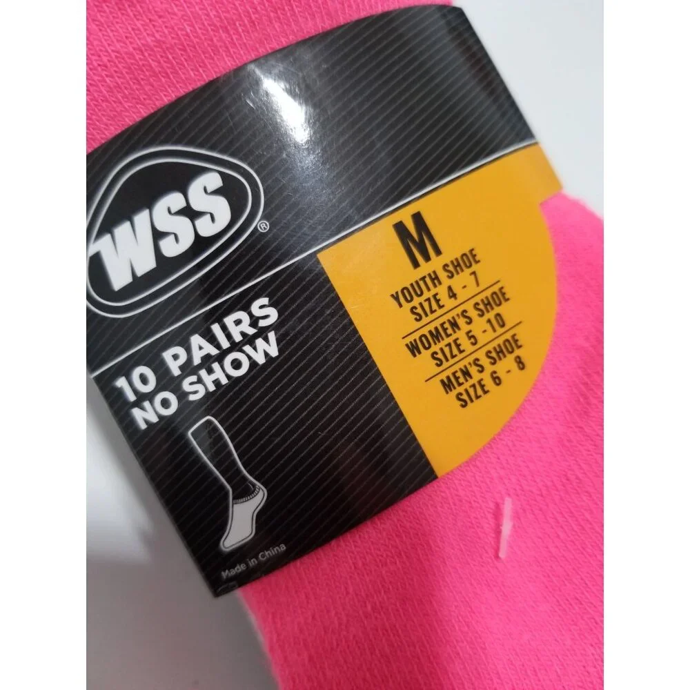 WSS ATHLETIC 10 Pack No Show - Youth Size Medium‎